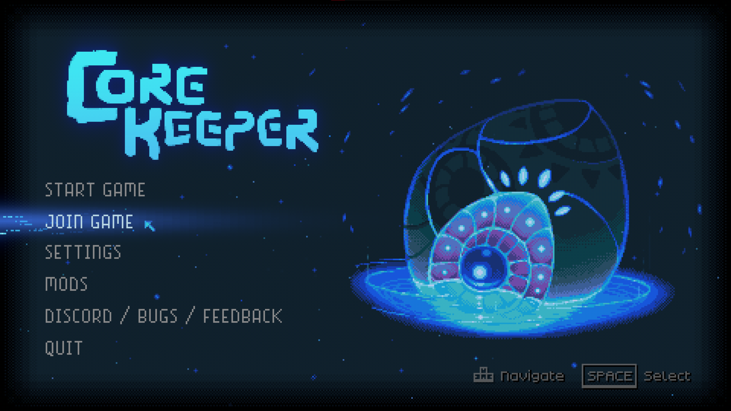 Core Keeper Main Menu Screen