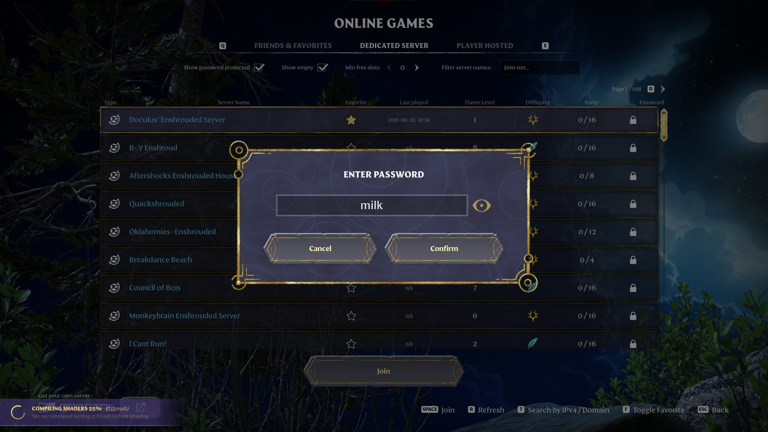 Enshrouded Password Input