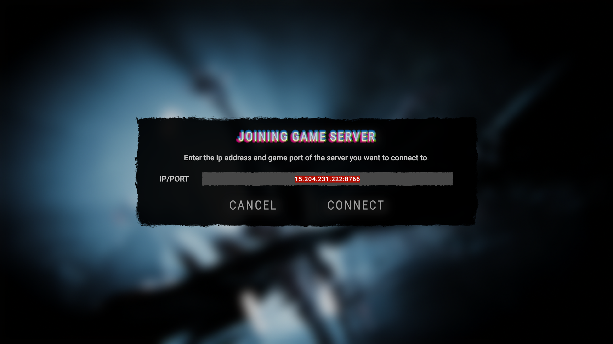 Sons of the Forest IP Address and Port Input